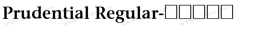 Prudential Regular字体转换